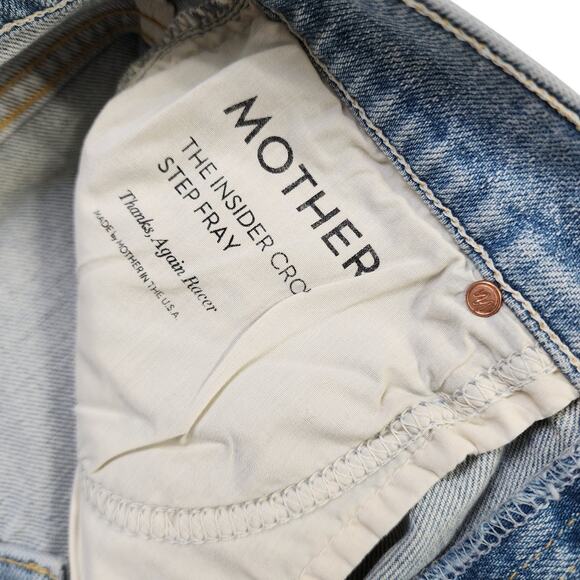 Mother Superior Womens Insider Crop Step Fray Jeans Size 25 Thanks Again Racer - Picture 12 of 16